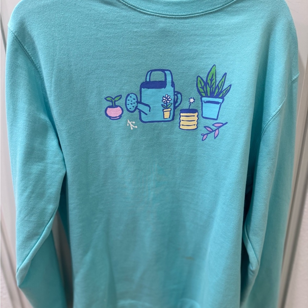 OMOCAT Teal Long Sleeve Sweatshirt | A Home for Flowers